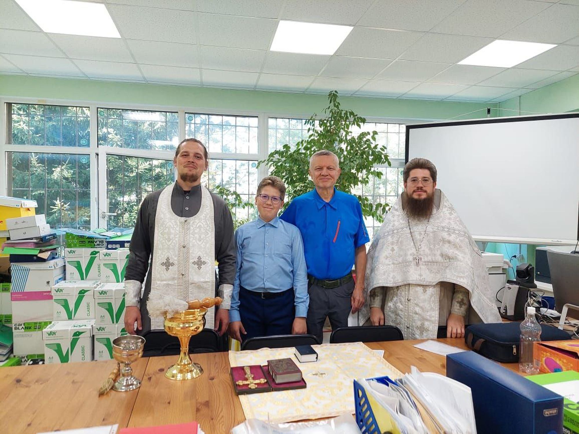 Освящение школы № 5 города Фрязино