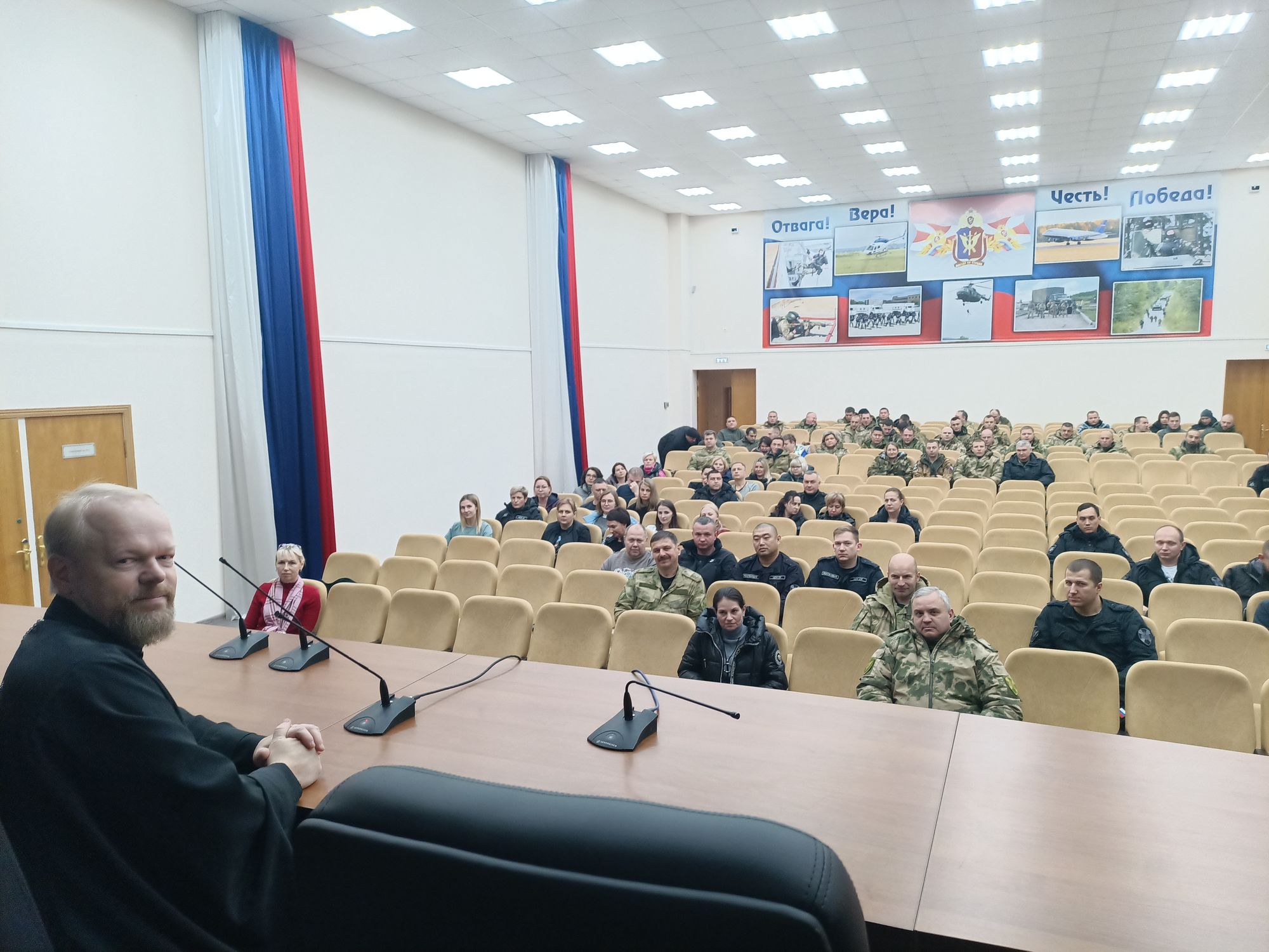 Встреча со священником в ОМОН «ЗУБР» Щёлково