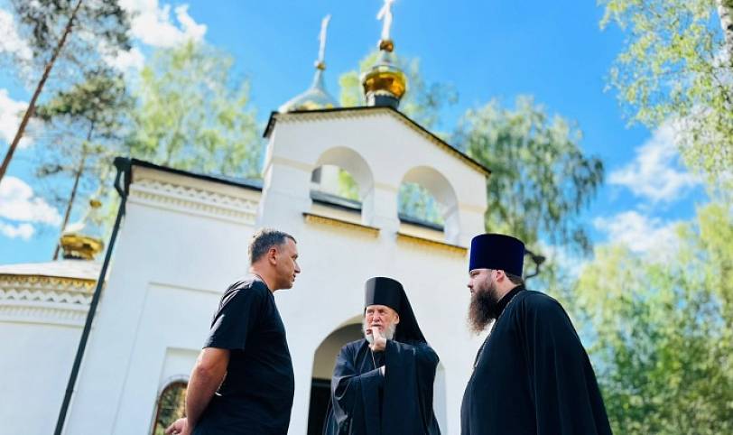 Архиерейский визит в строящийся Димитрие-Солунский храм города Электрогорска 