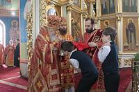 Архиерейское богослужение с участием Сводного детского хора Московской епархии в Богоявленском соборе Ногинска