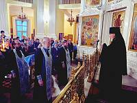 Всенощное бдение в Преображенском кафедральном соборе Балашихи