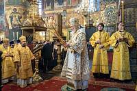Патриаршее богослужение в Успенском соборе Московского Кремля