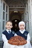 Архиерейское богослужение с участием Сводного детского хора Московской епархии в Богоявленском соборе Ногинска