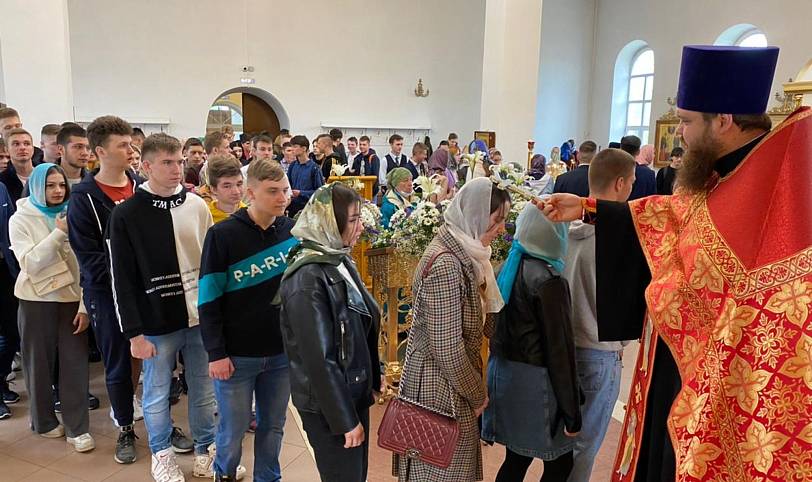 Молебен для учащихся в Казанском храме города Павловский Посад