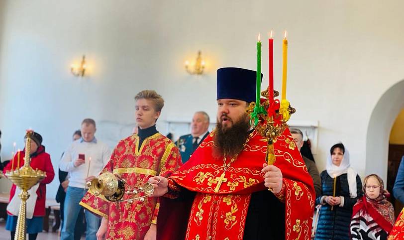 Молебен в Казанском храме города Павловский Посад