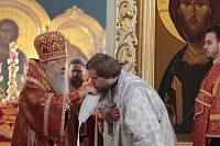 Архиерейское богослужение с участием Сводного детского хора Московской епархии в Богоявленском соборе Ногинска