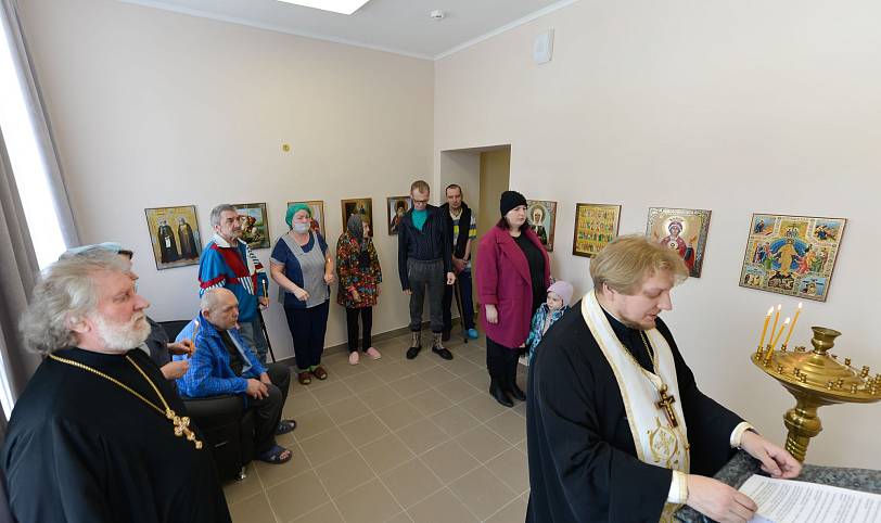 Освящение молельной комнаты в пансионате для престарелых в г. Лосино-Петровский
