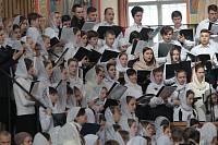 Архиерейское богослужение с участием Сводного детского хора Московской епархии в Богоявленском соборе Ногинска