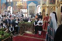 Архиерейское богослужение с участием Сводного детского хора Московской епархии в Богоявленском соборе Ногинска