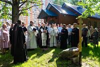 Великое освящение храма Игоревской иконы Божией Матери в Балашихе и закладка нового каменного храма