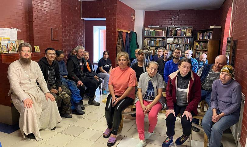 Духовная беседа в приюте для бездомных «Дом трудолюбия «Ной»