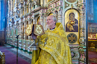 Праздничное богослужение в Троицком соборе города Щёлково