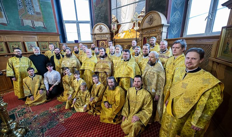 Соборное богослужение в Троицком соборе города Щёлково