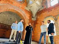 Рабочая встреча в строящемся Георгиевском храме Павловского Посада