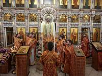 Архиерейское богослужение в Никольском храме деревни Полтево 
