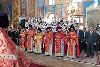 Архиерейское богослужение с участием Сводного детского хора Московской епархии в Богоявленском соборе Ногинска