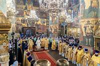 Патриаршее богослужение в Успенском соборе Московского Кремля